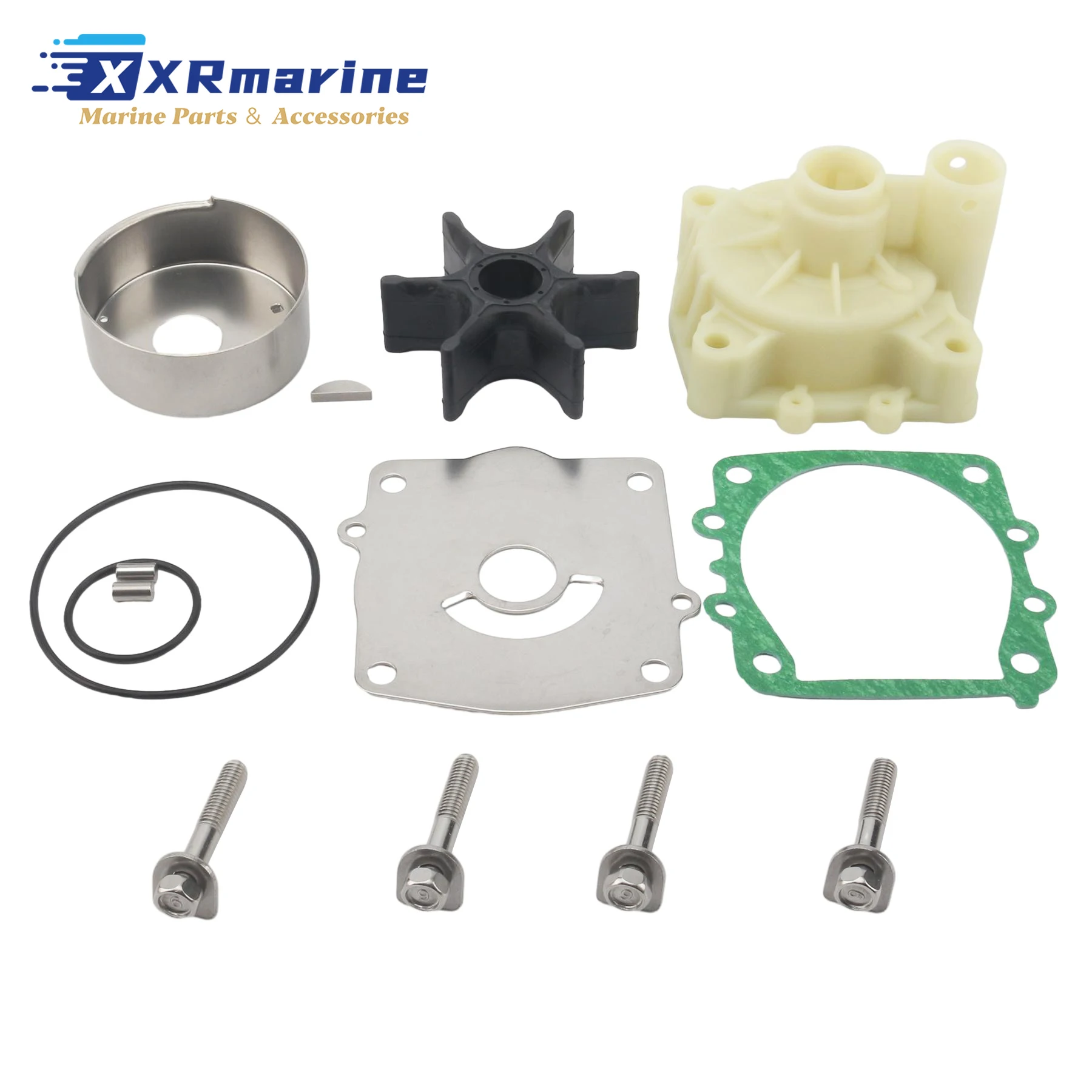 Water Pump Rebuild Kit with Housing Fits for Yamaha 2 Stroke 150HP 175HP 200HP 225HP Outboard Motors Replacement Models