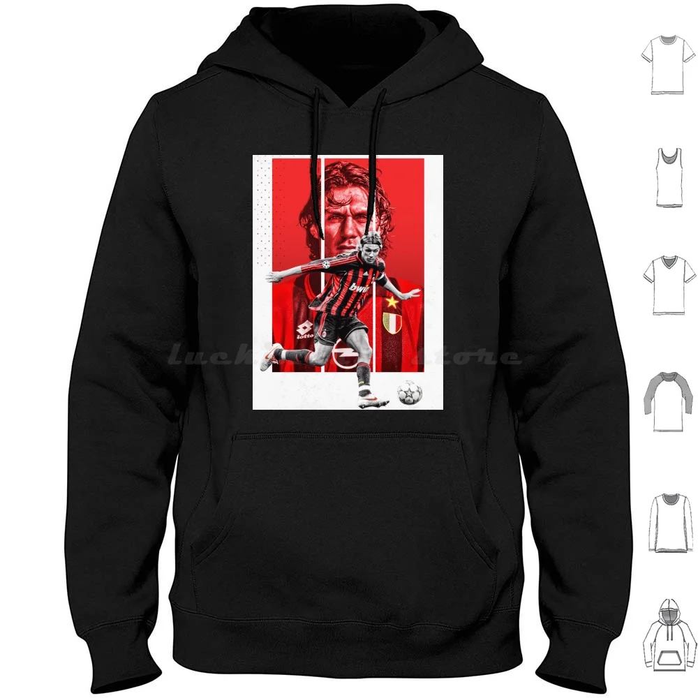 Wallpaper Maldini Art Hoodie Cotton Long Sleeve Paolo Maldini Paolo Maldini Paolo Maldini Art Paolo Maldini Wallpaper