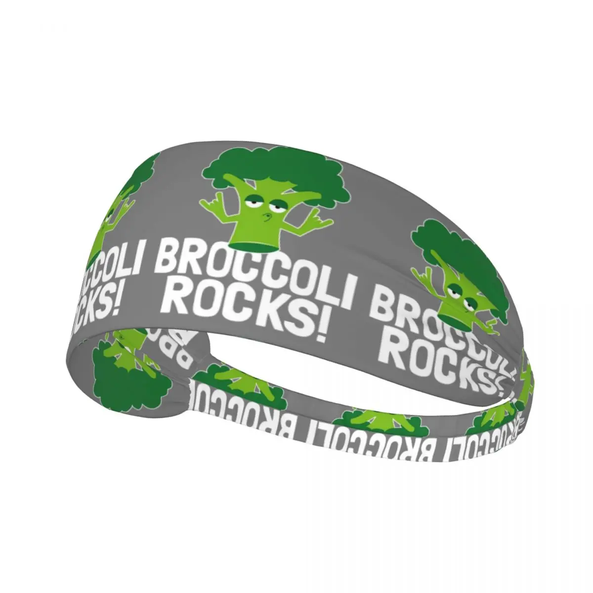 

Funny Vegan Gifts - Broccoli Rocks Men Women Headband Quick Drying Sports Sweatband for Gym Yoga Running