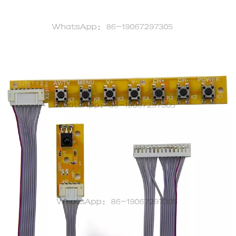 V53 V29 V59 V56 Universal TV Board Receiver Indicator Keyboard 7 Keys TV Keyboard