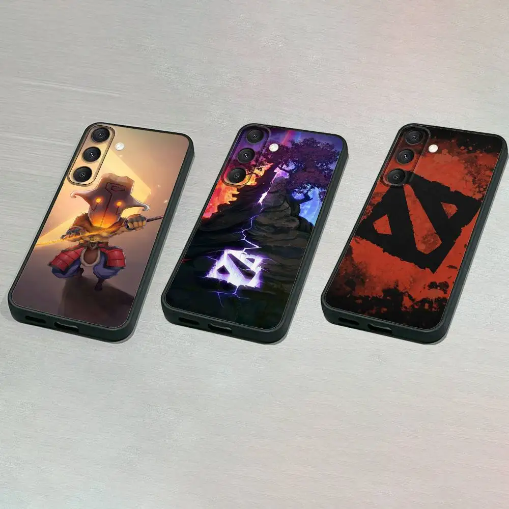 حافظة هاتف D-Dota 2 رائعة لهاتف سامسونج S25، S24، S23، S22، S21، S20، S10، Ultra، Plus، Lite، FE، غطاء أسود من السيليكون الناعم
