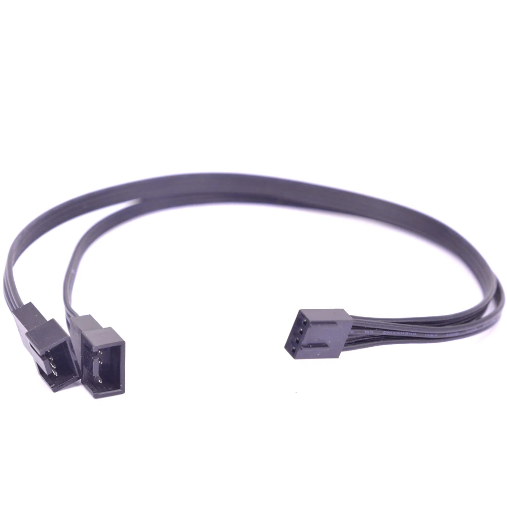 12V 4 Pin Pwm พัดลมสาย1ถึง2แหล่งจ่ายไฟสาย Y Splitter Multiplier พอร์ตคอมพิวเตอร์ปั๊มพัดลมขั้วต่อแขนสั้น