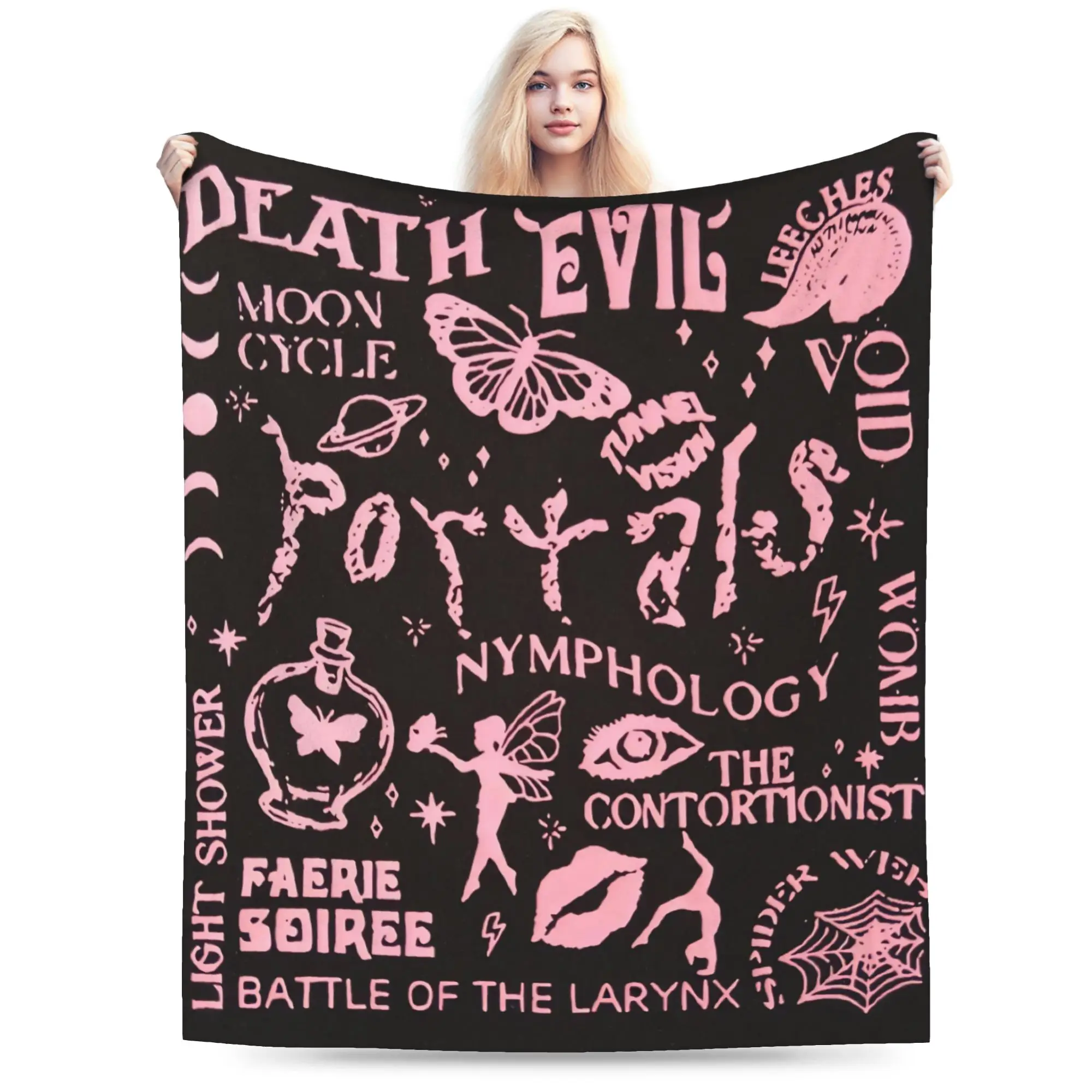 Cozy HADES SACRIFICE Melanies Martinez Blanket Stuff Room Decorative  Throws And Blankets Ultra-Soft Velvet for Couch
