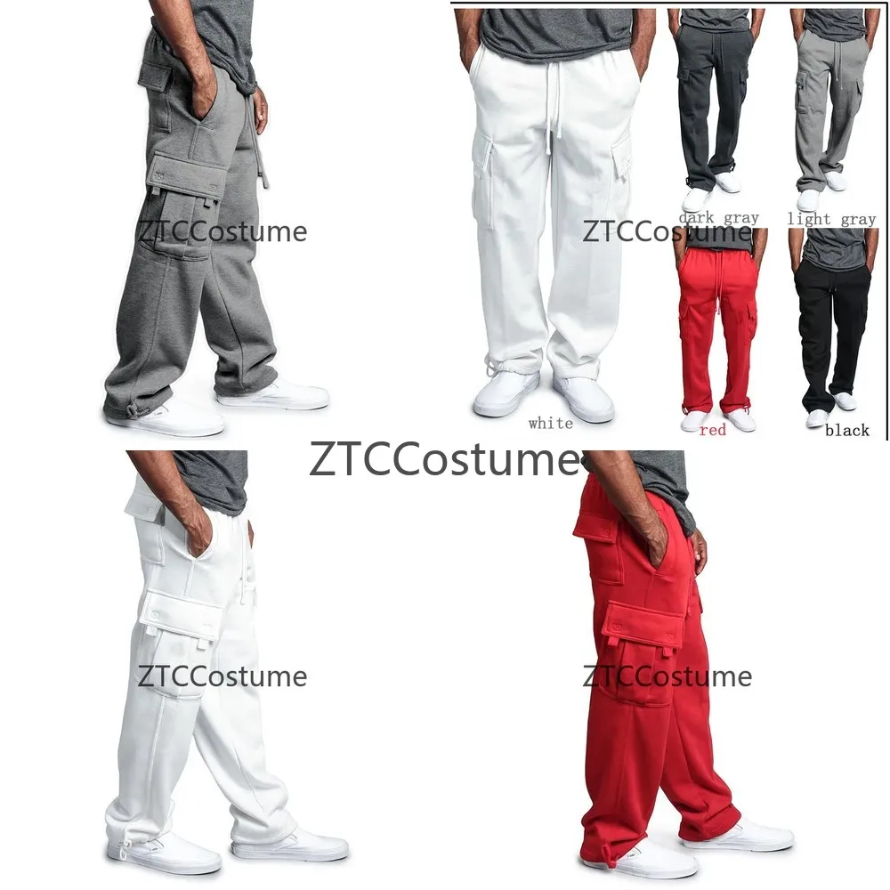 

Medieval Cosplay Cargo Harem Pants for Men Side Pockets Black White Hip Hop Casual Streetwear Joggers Trousers
