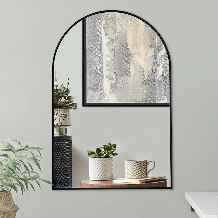 

20x30 Arched Mirror Large Hanging Mirrors with Durable Frame Modern Mirror for Bathroom, Bedroom, Living Room Mirrors for Wall D