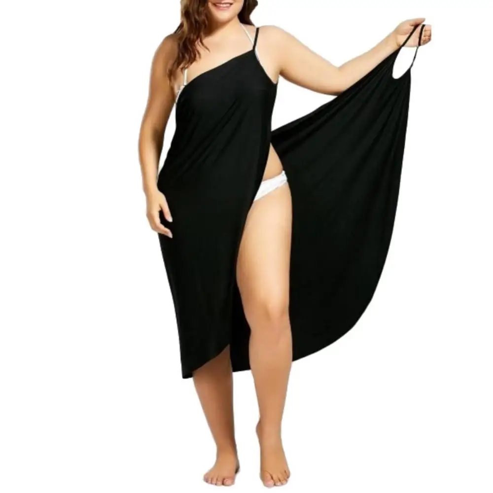 Summer Beach Sexy Women tinta unita Wrap Dress Bikini Cover Up Sarongs Swimwear costume da bagno abbigliamento donna