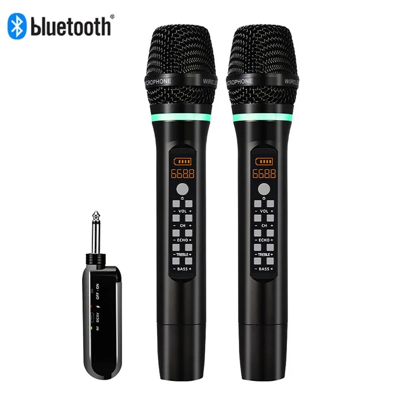 

Bluetooth Wireless Microphone Professional Dual Handheld Karaoke Mic for Recording Studio Home Singing Party PA Speaker Church