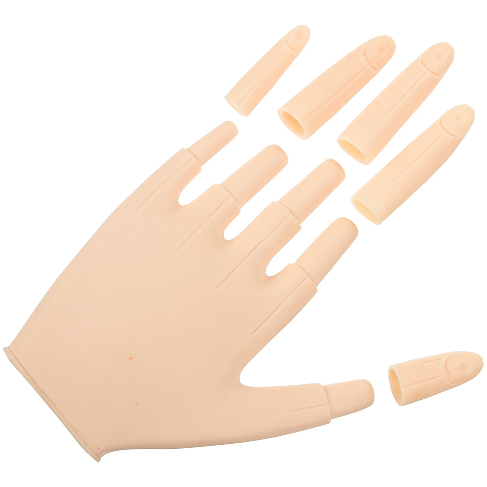 

Reusable Silicone Nail Practice Hand Lifelike Flexible Fingernail Art Mannequin for Acrylic Nails Beginner Professional Use
