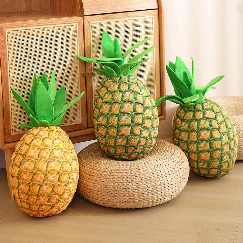 Juguete de peluche creativo Kawaii para niñas y niños, almohada suave, planta de peluche, fruta de piña, 48cm