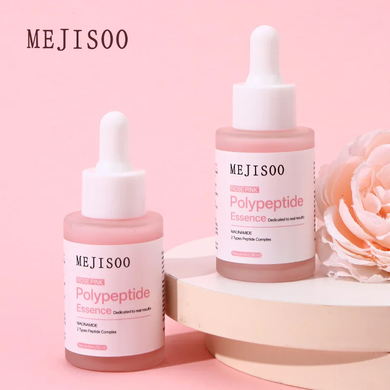 

Rose Pink Peptide Face Serum Lifting Firming Fade Fine Lines Anti-aging Essence Whitening Brighten Nourish Skin Care Cosmetics