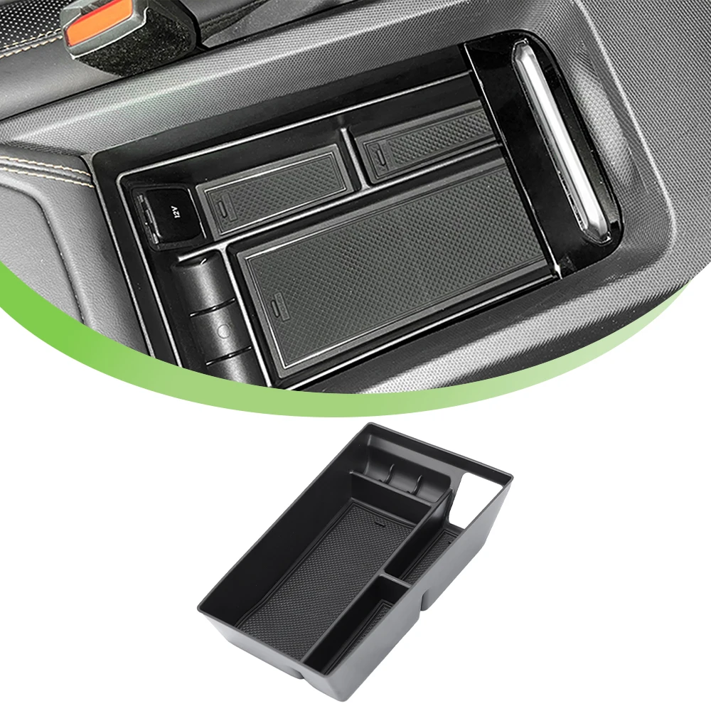 Car Center Console Armrest Storage Box Coin Organizer for Ford Mustang Mach-E 2021 2022 GT Sport 4-Doors Interior Accessories