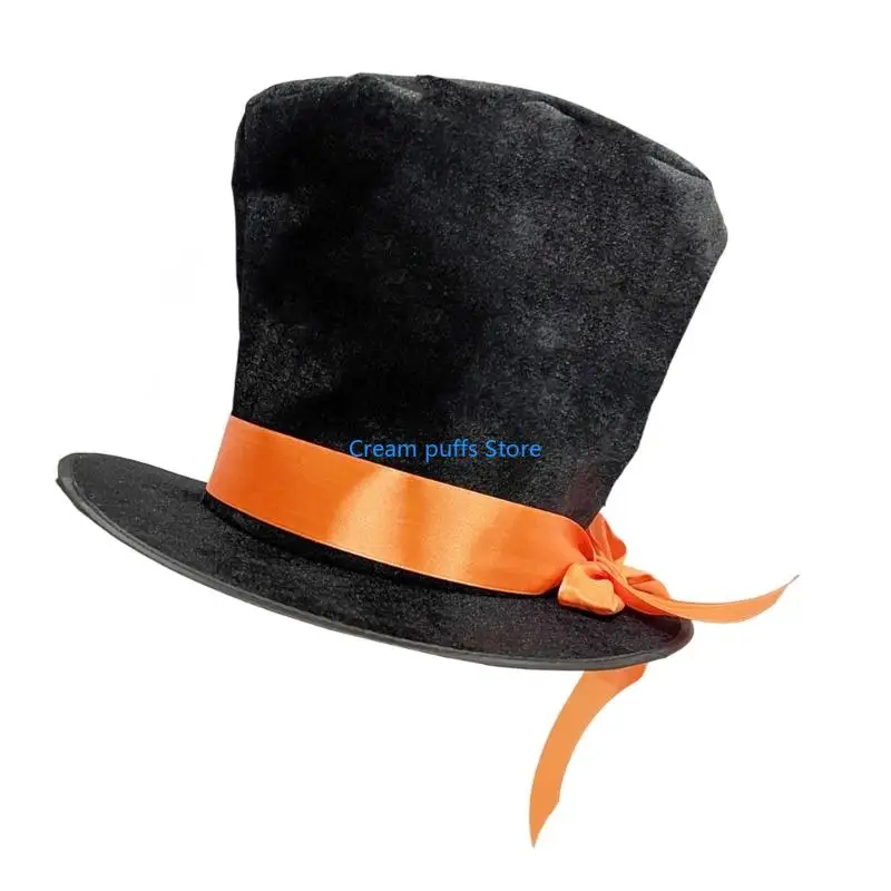 50LE Elegant Magicians Hat Top Hat Bucket Hat Magical Show Costume Prop Unisex Design