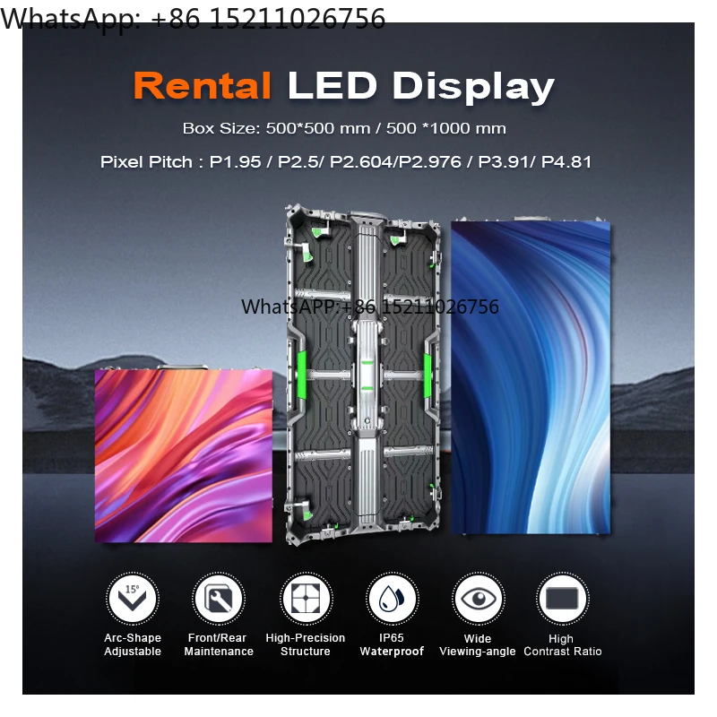 IP65 LED Stage Rental Screen P2.6/P2.9/P3.91 Outdoor Full Color Splicing Large Screen for Shopping Mall