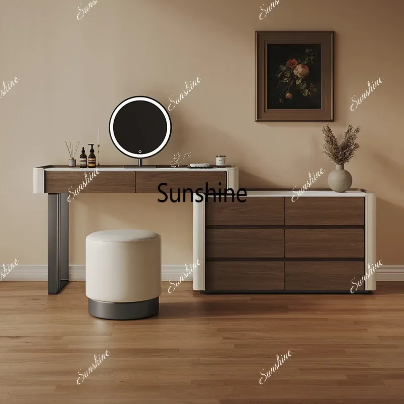 

YSolid wood, retractable dresser and chest, simple and modern bedroom