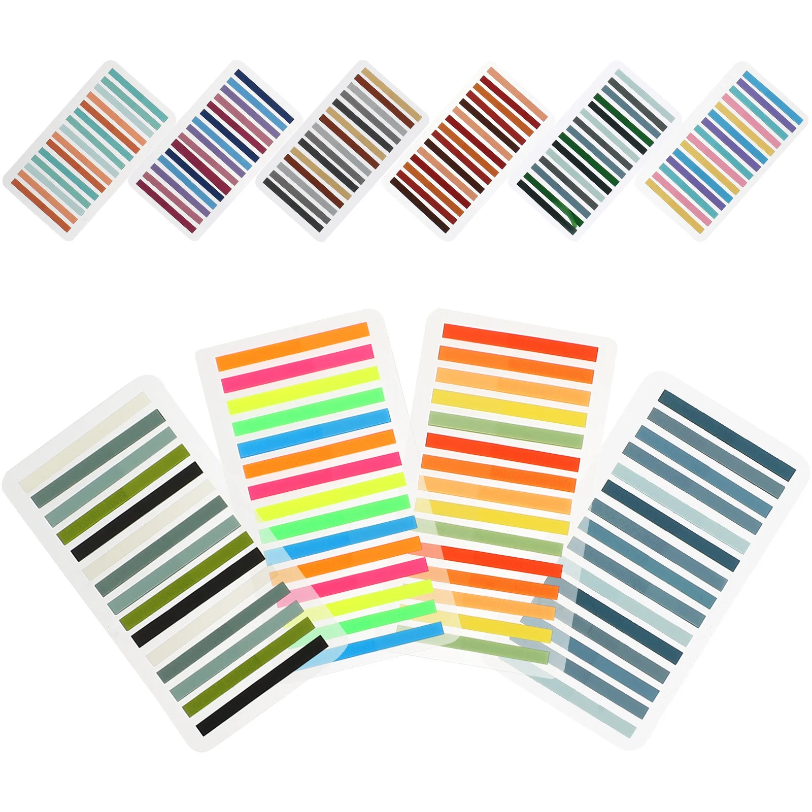 10Pcs 마킹 하이라이트 스트립 경량 독서 스트립 휴대용 북마크 다채로운 문장 마커 학습 액세서리