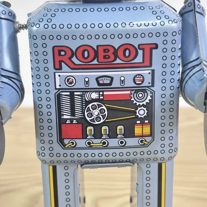 Figurine de Robot Alien en métal rétro, Anime, avec bras mobiles, mécanisme d'horloge, jouet à remonter, cadeaux d'anniversaire et de noël pour enfants