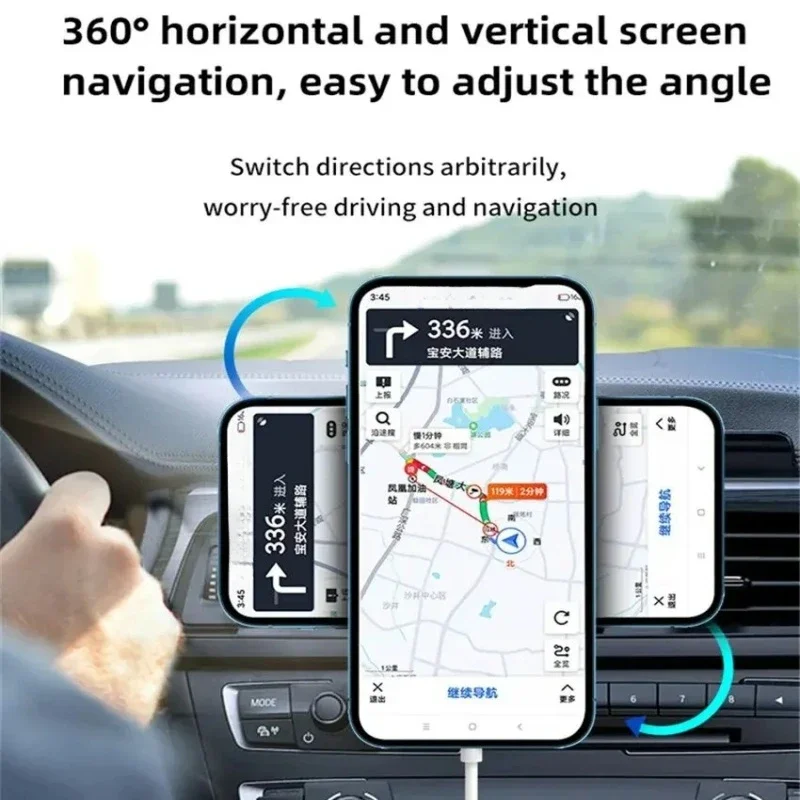 Car Wireless Charger Magnetic Car Fast Charger 15W Mounted Air Vent Car Phone Holder for iPhone 15 Pro Max Xiaomi Huawei Samsung