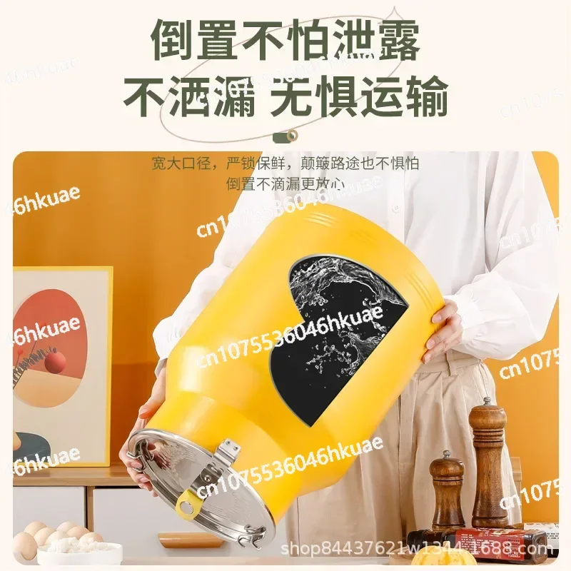 カラフルな特厚ステンレス製食品保存容器-気密・防虫・防湿・大型米びつ