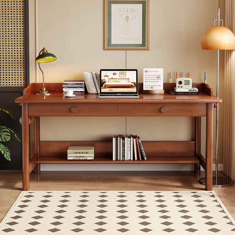 Solid wood home learning writing  bedroom children's study and chairs simple modern study office computer desk