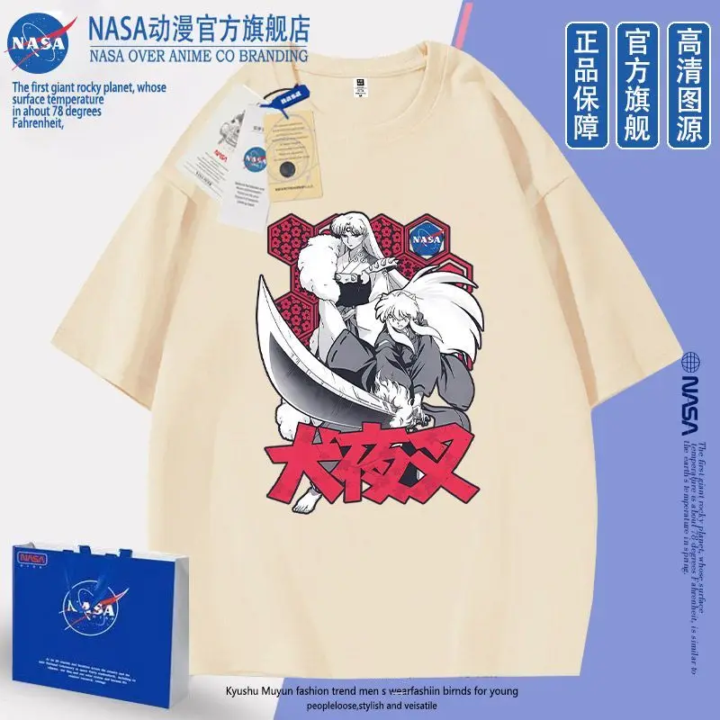 إينوياشا تي شيرت Platycodon Gowei أنيمي الطرفية قصيرة الأكمام تي شيرت الذكور والإناث ملابس الطلاب الصيف