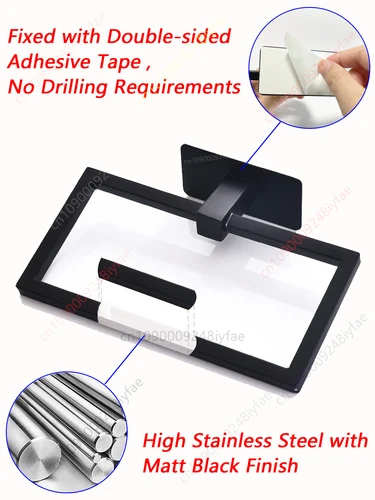 Imagen 2 del producto Toallero de baño de 1-5 piezas, colgador de barra de toalla, soporte de papel higiénico, ganchos de pared, ganchos para llaves, juego de accesorios de Hardware