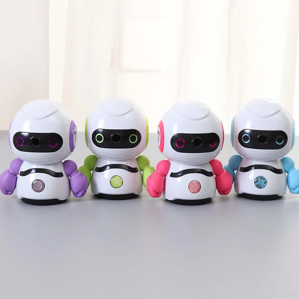 

Cartoon Pencil Sharpener Plastic Hand-Operated Students Stationery Supplies for Random Color Lightweight