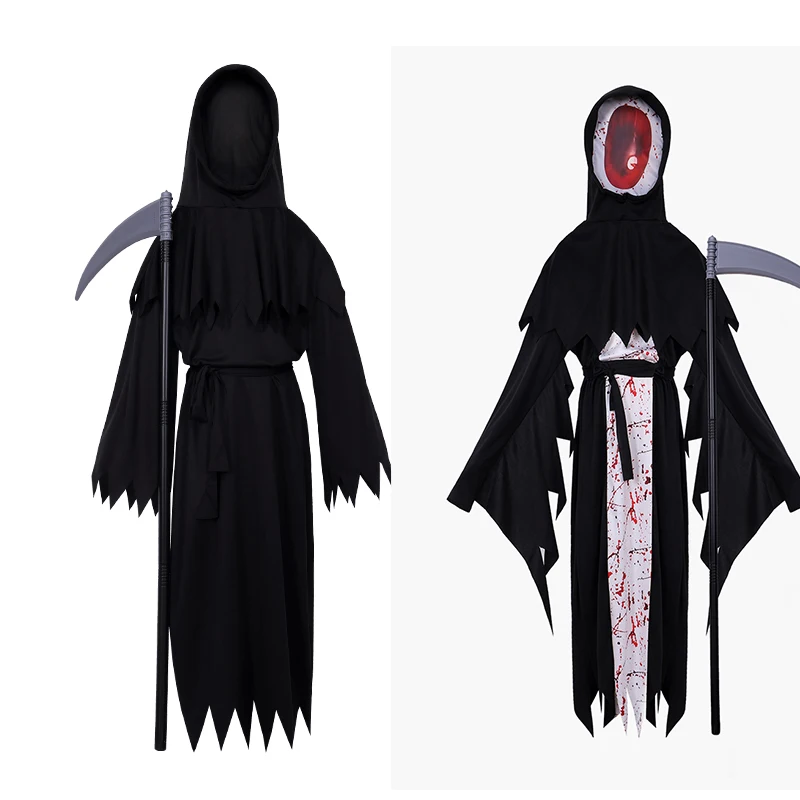 Halloween criança grito ghostface traje vestir-se morte assustador cosplay traje olhos do diabo halloween roupas infantis