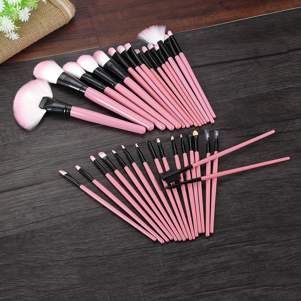 32Pcs Makeup Brushes Pink Set Professional Soft Fluffy Foundation Eyeshadow Eyebrow Eyeliner Blending Makeup Brush Beauty Tools