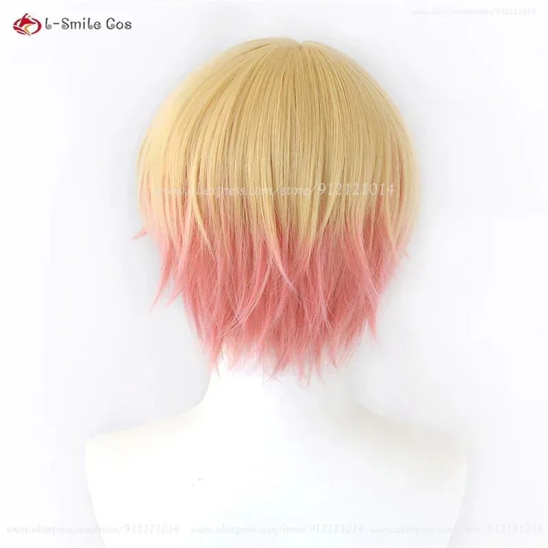 Peluca de Cosplay de Anime Tenma Tsukasa, pelucas Tms degradadas, pelo resistente al calor, pelucas de Anime + gorro de peluca