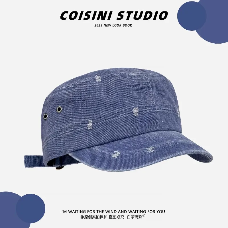 

Винтажные бейсболки с дырками, женские, для весны и лета, для путешествий, с защитой от солнца, универсальные, в литературном стиле, для верховой езды