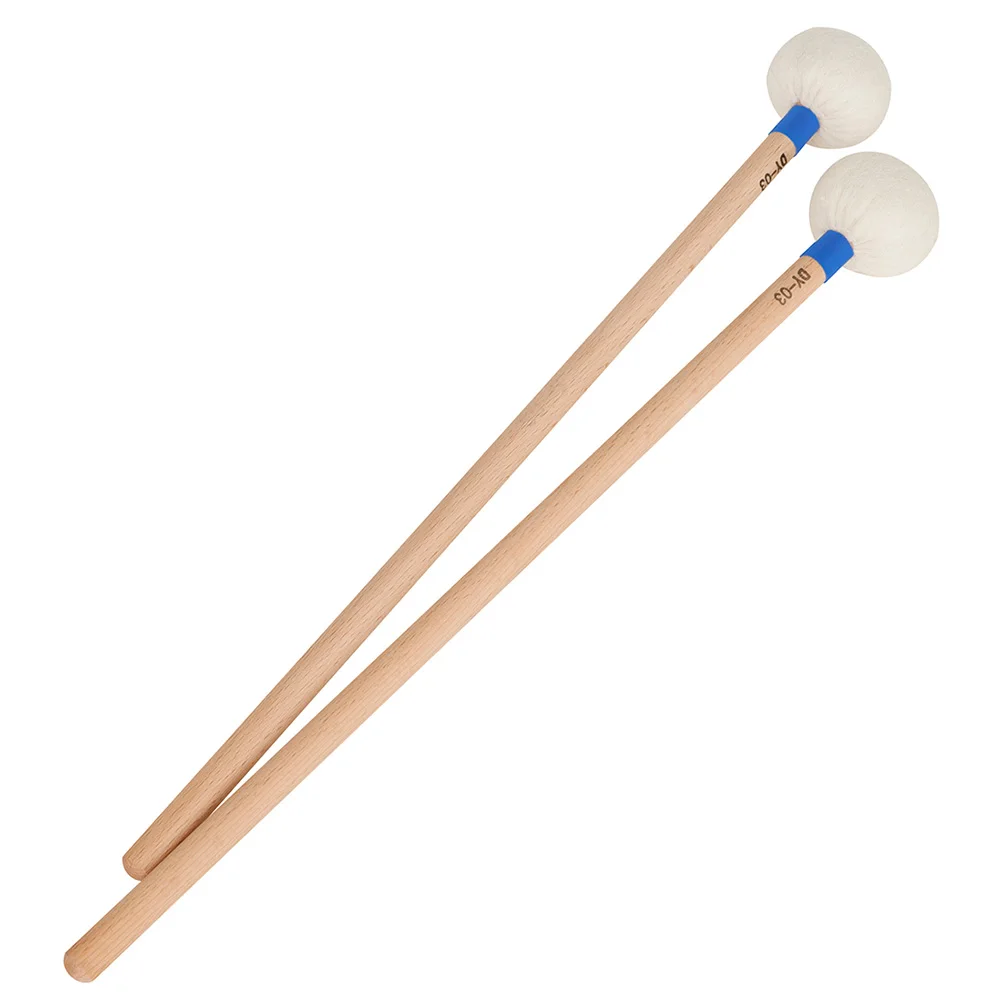 

2Pcs Timpani Sticks Felt Drumstick Percussion Instrument Hammer Tuning Drumstick Replacement Durable Material Excellent Sound