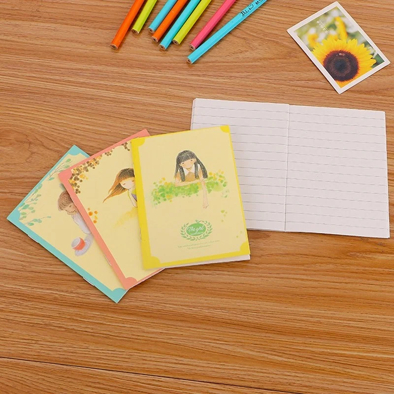 10 pcs/lot Creative Cute small Notebook Kawaii Cartoon Pupils Memo Notes Portable Diary Mini Notepad Student Prizes Stationery