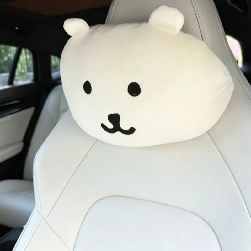 Cute Chiikawa Usagi Car Seat Pillow Neck Headrest Soft Comfortable Ergonomic For Auto Vehicle Interior Travel Driving Daily Hot