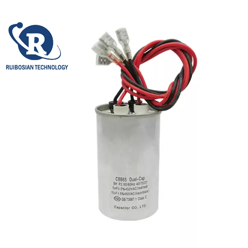CBB65 5UF+15UF 450V Haier dual-cylinder washing machine starting capacitor 4-wire aluminum shell explosion-proof