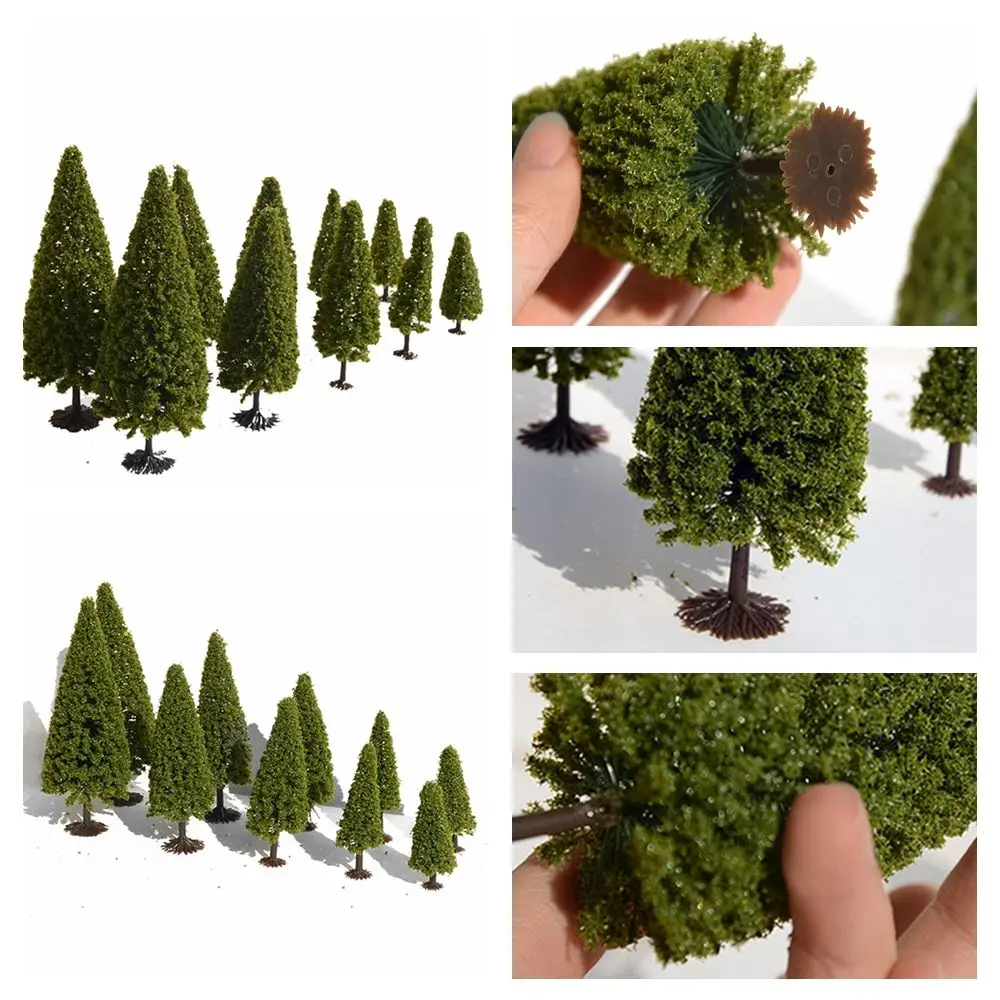 10PCS Building Model DIY Sand Table Material Model Pine Tree Greening Landscape Tree Wire Christmas Tree Tower Pine