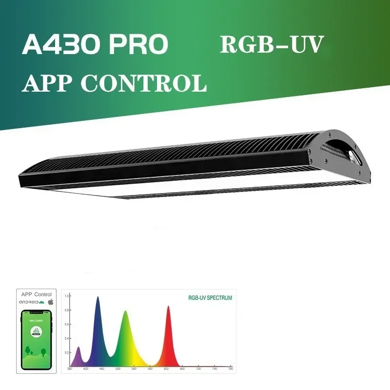 120 Вт WEEK AQUA A430 Pro Аквариум Светодиодный светильник полного спектра для аквариума с акваланными растениями и Bluetooth-контроллером APP аквариум