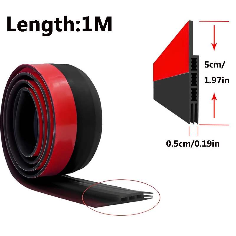 1Pc 1 Meter Door Bottom Sealing Strip Self-Adhesive Aoors And Windows,Sound Insulation, Windproof, Porous Sealing Strip