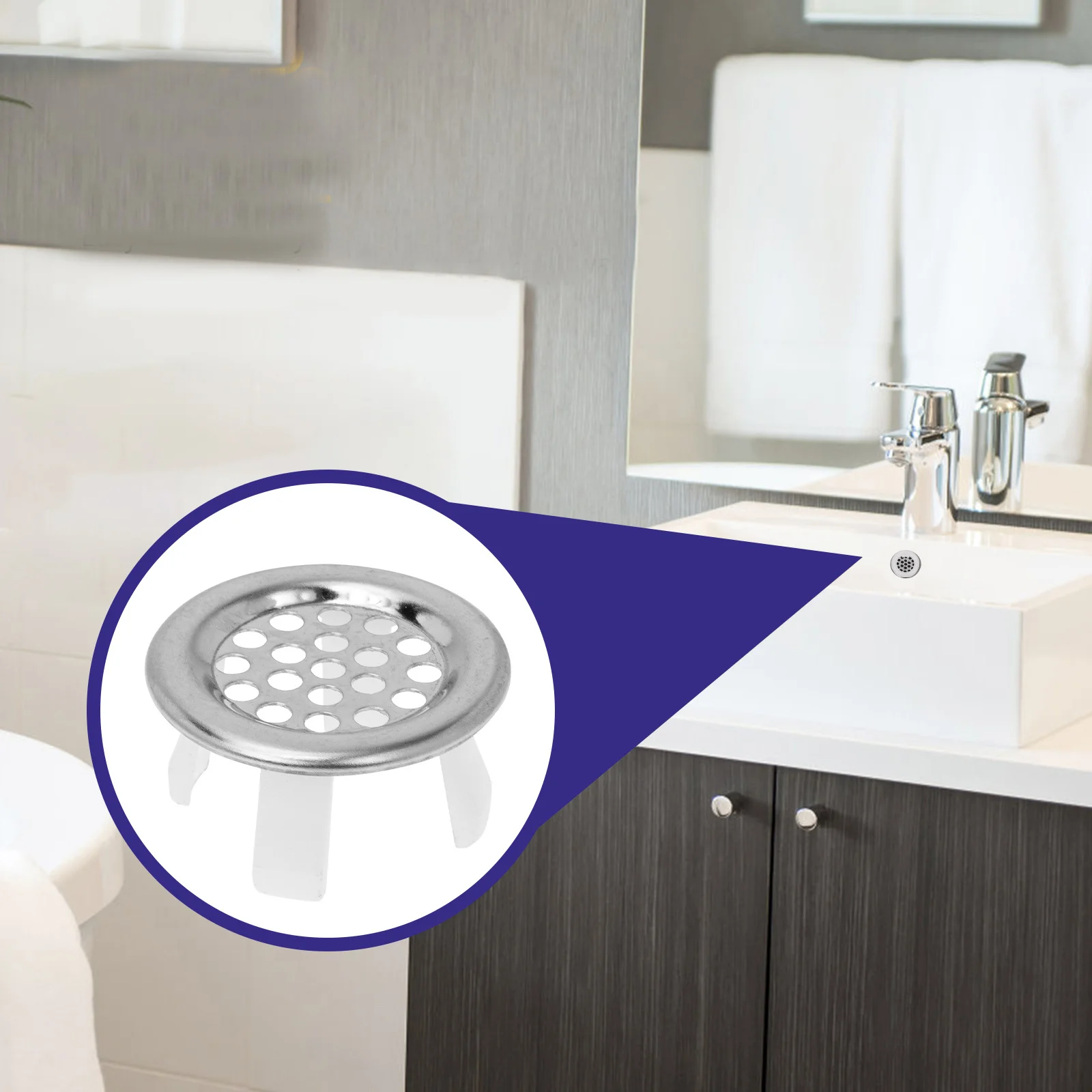 

20Pcs Sink Overflow Ring Ceramic Basin Overflow Rings for Bathroom Sink Cover Smooth Surface Easy Install Ceramic Basin Supplies