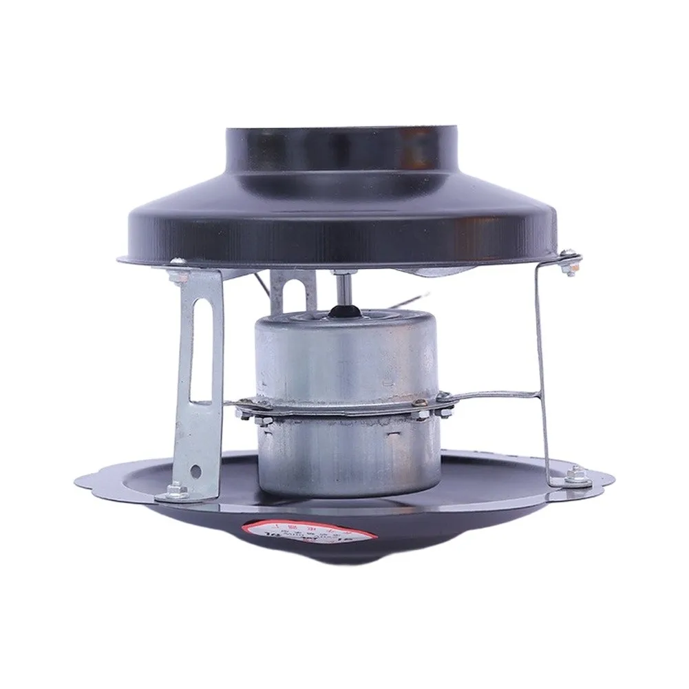 Low Voltage 100V Home Chimney Draft Fan Steel Material 25x25x25cm Black Induced Draft Fan for Efficient Ventilation