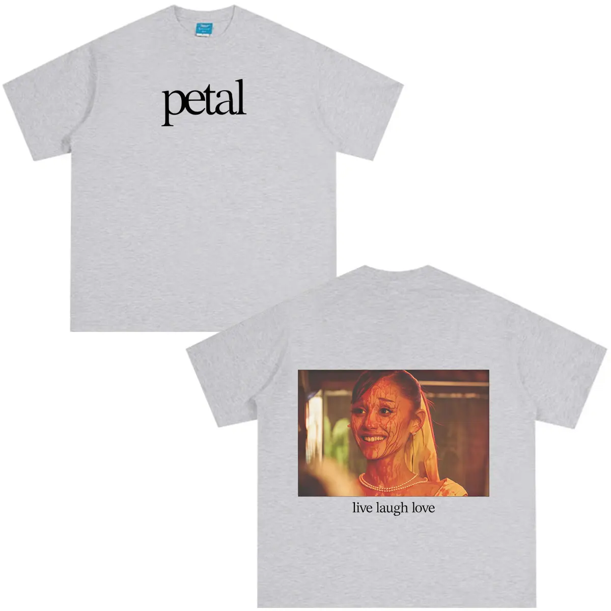 Ariana Grande Petal Live Laugh Love Graphics T-shirt Men Women Fashion T-shirt Loose Casual Cotton Aesthetics Trend T-shirts