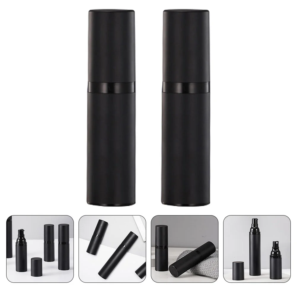 

2 Pcs Black Vacuum Bottle Perfume Dispenser Spray Bottles Makeup Atomizer Travel Liquids Dispensers Lotion Containers