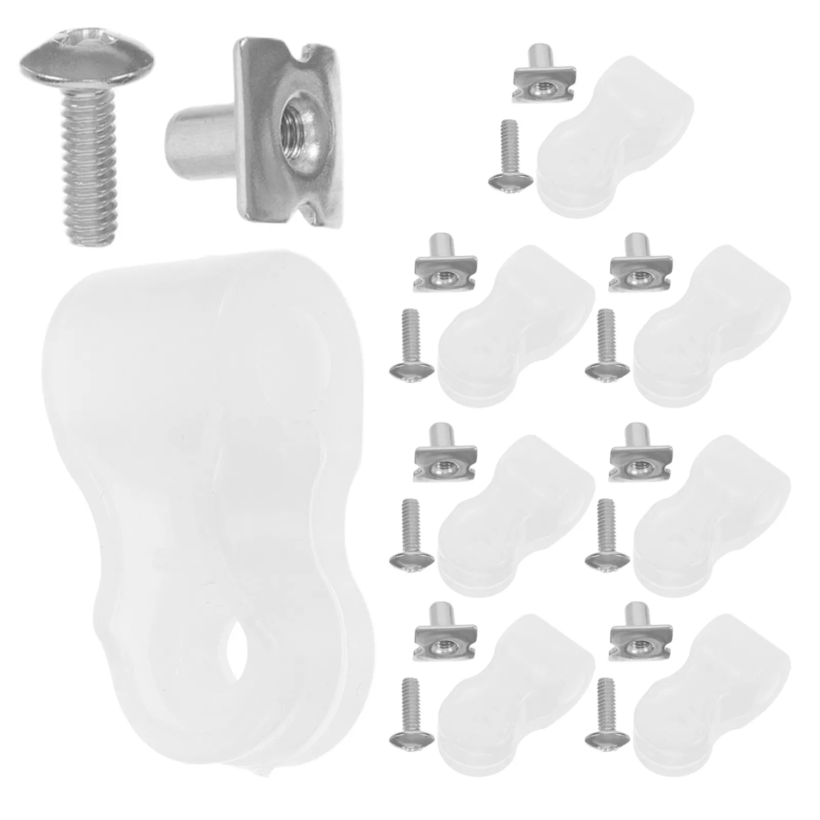 1Set Football Facemask Hardware Kit Includes Clips Screws Nuts Quick Repair Sports Facemask Accessories