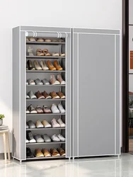 Armoire de rangement multicouche pour chaussures non tissées, armoire anti-poussière, armoires peu encombrantes, étagère à chaussures, couloir de maison, évaluation T1