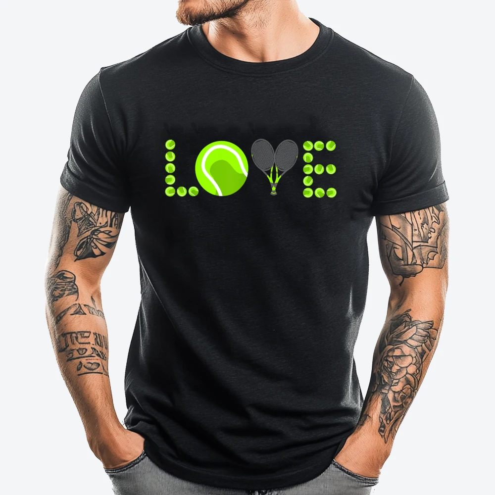 

Tennis Graphic Green Player Racket Pattern Love Logo Ball Cute Oversized T Shirt Winter Vintage T Shirts Aesthetic
