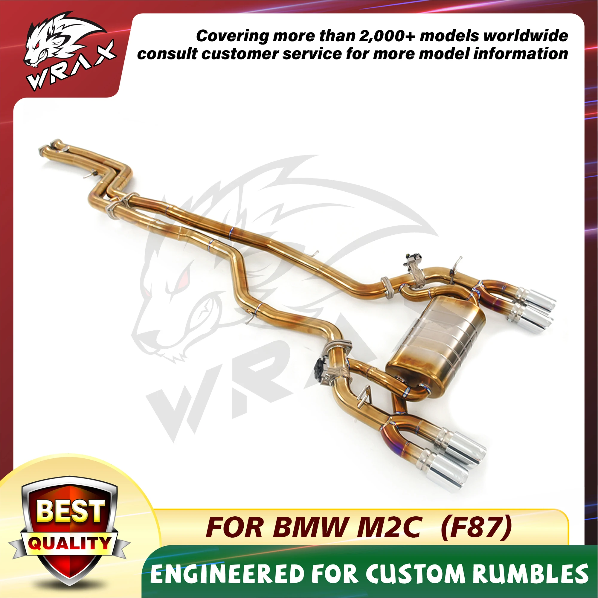 

WRAX Titanium Exhaust For BMW M2C (F87) Electric Exhaust Control Valve Systems car accessories Catback perfect replacement