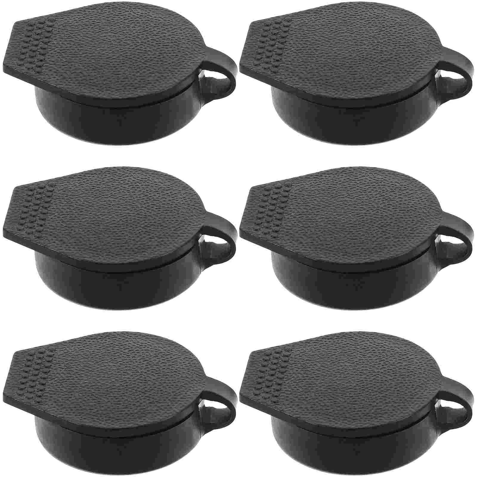 

6 Pcs Switch Waterproof Cover Charging Port Dust Plug Scooter Outdoor Rainproof Cam Lock Black Plastic Cap