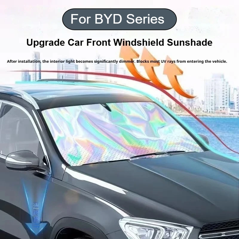 

For BYD Dolphin Seal 6 Qin Plus Seal U Sealion 6 Sealion5 Car Front Windshield Sunshade Cover Upgrade Laser Anti-UV Accessories