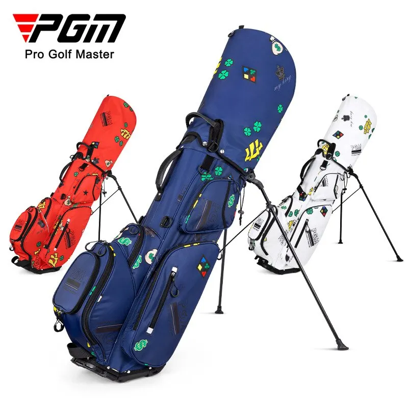 

PGM Men Women Golf Stand Bags Ultra-light Nylon Graffiti Bag Large Capacity Training Accessory Hold 14pcs Clubs Multiple Pockets