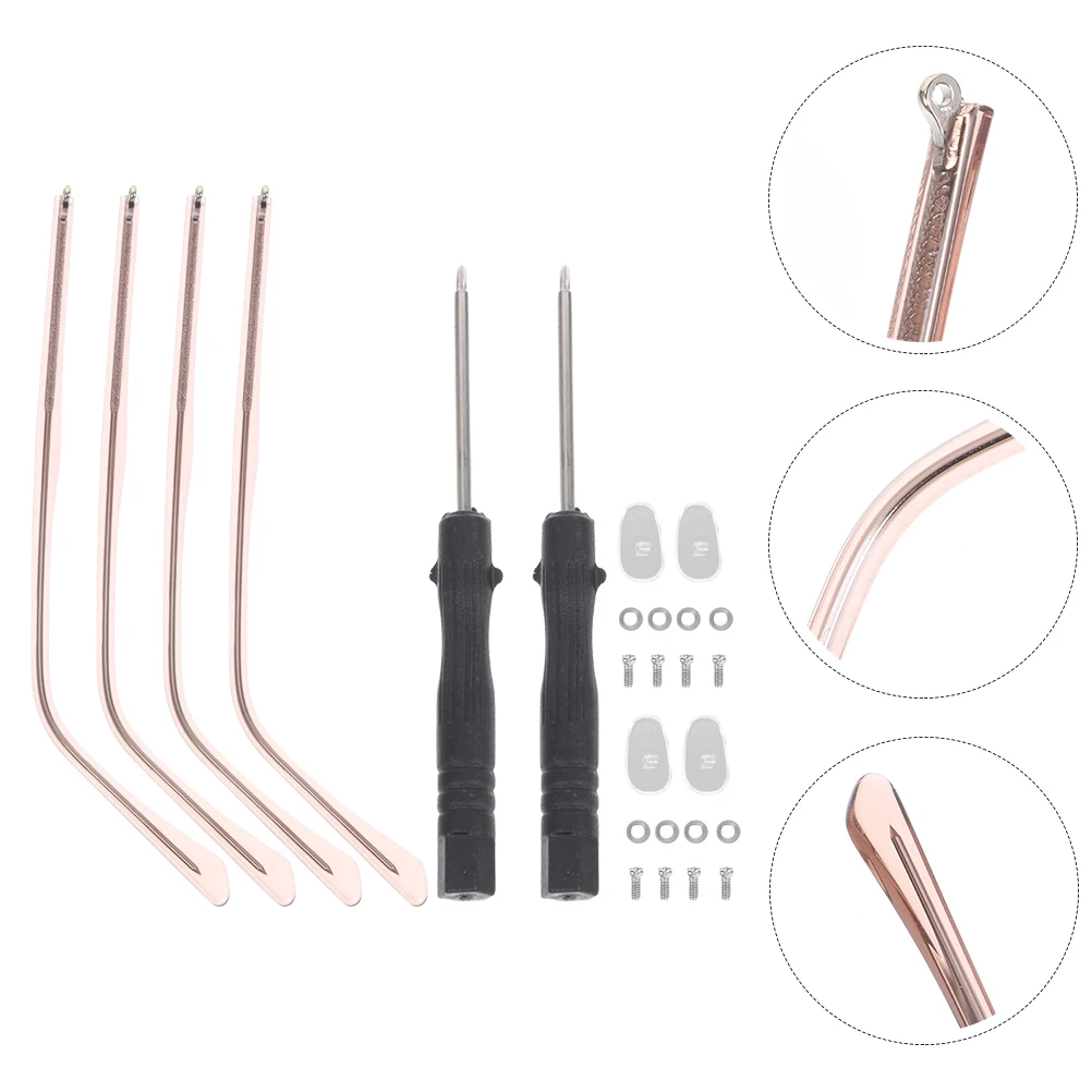 

2 Sets Universal Glasses Temple Anti-allergic Accessories Eyeglasses Replacement Plate Parts Arm and Women