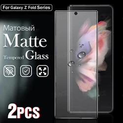 2Pcs Anti Fingerprint Frosted Matte 9H Tempered Glass For Samsung Galaxy Z Fold 7 SE 6 5 4 3 2 W25 W24 W23 W22 Screen Protector
